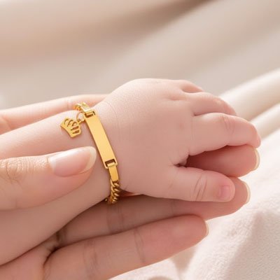 Gourmette bébé | Personnalisable en argent - Bébéconvoité