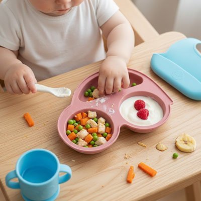 Assiette bébé ventouse | Incassable Fixation Sécurisée - Bébéconvoité