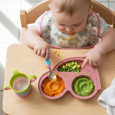 Assiette bébé ventouse | Incassable Fixation Sécurisée - Bébéconvoité