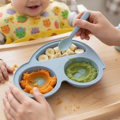 Assiette bébé ventouse | Incassable Fixation Sécurisée - Bébéconvoité