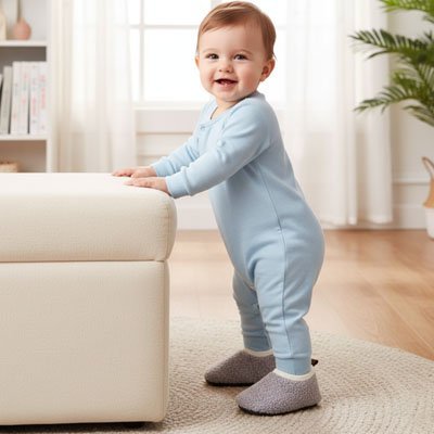Chaussons Bébé Antidérapants | Premiers Pas Confortables - Bébéconvoité