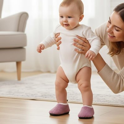 Chaussons Bébé Antidérapants | Premiers Pas Confortables - Bébéconvoité