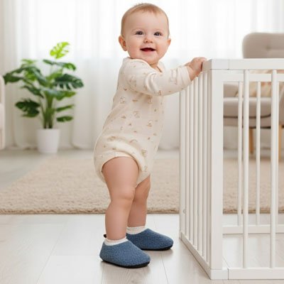 Chaussons Bébé Antidérapants | Premiers Pas Confortables - Bébéconvoité