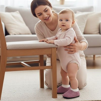 Chaussons Bébé Antidérapants | Premiers Pas Confortables - Bébéconvoité