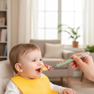 Cuillère bébé | Silicone Souple - Bébéconvoité